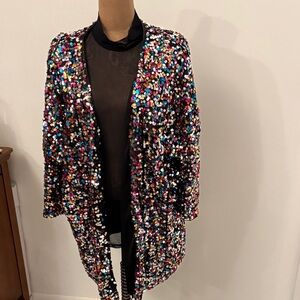 Simply Be Colorful Sequin Jacket